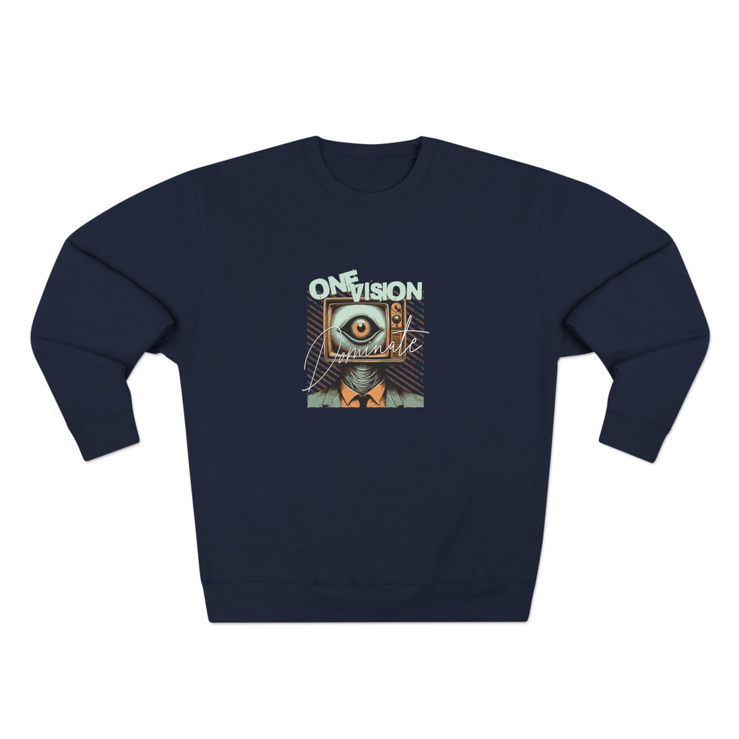 One Vision to Dominate Unisex Crewneck Sweatshirt - Stay Focused, Programmer Gift, Motivational Jumper, Inspirational Pullover, Computer