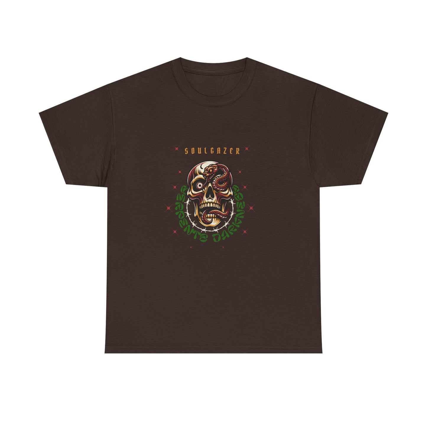 Soulgazer Skeleton Snake Eye Unisex Heavy Cotton Tee | Custom Design