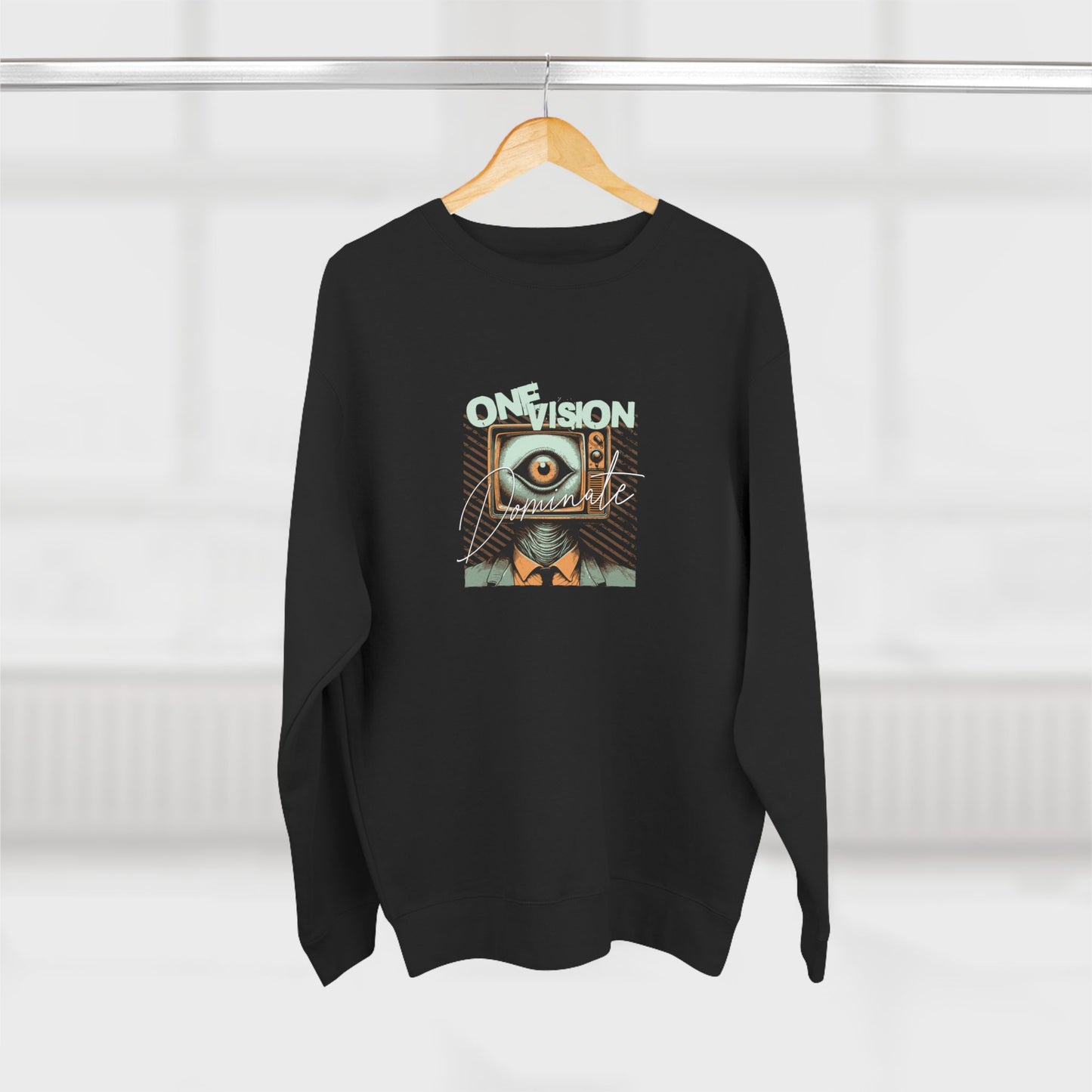 One Vision to Dominate Unisex Crewneck Sweatshirt - Stay Focused, Programmer Gift, Motivational Jumper, Inspirational Pullover, Computer