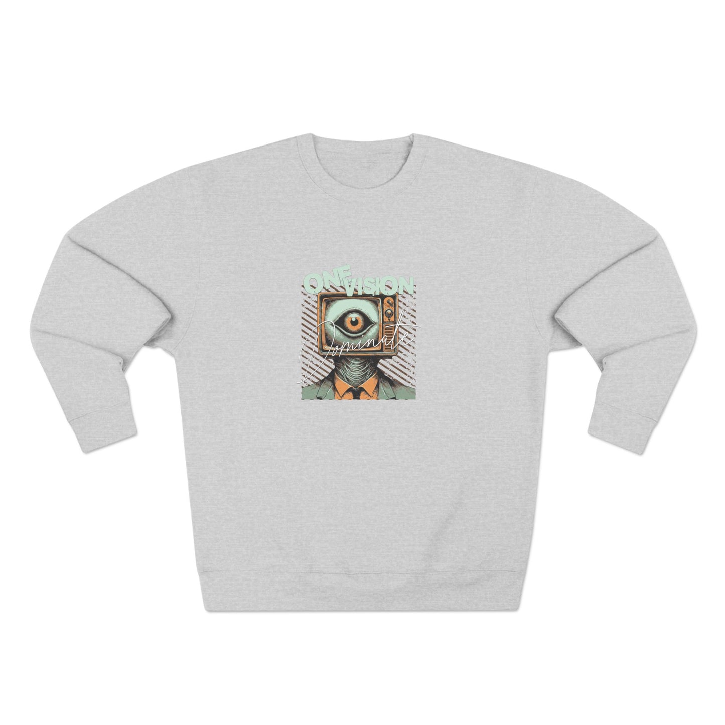 One Vision to Dominate Unisex Crewneck Sweatshirt - Stay Focused, Programmer Gift, Motivational Jumper, Inspirational Pullover, Computer