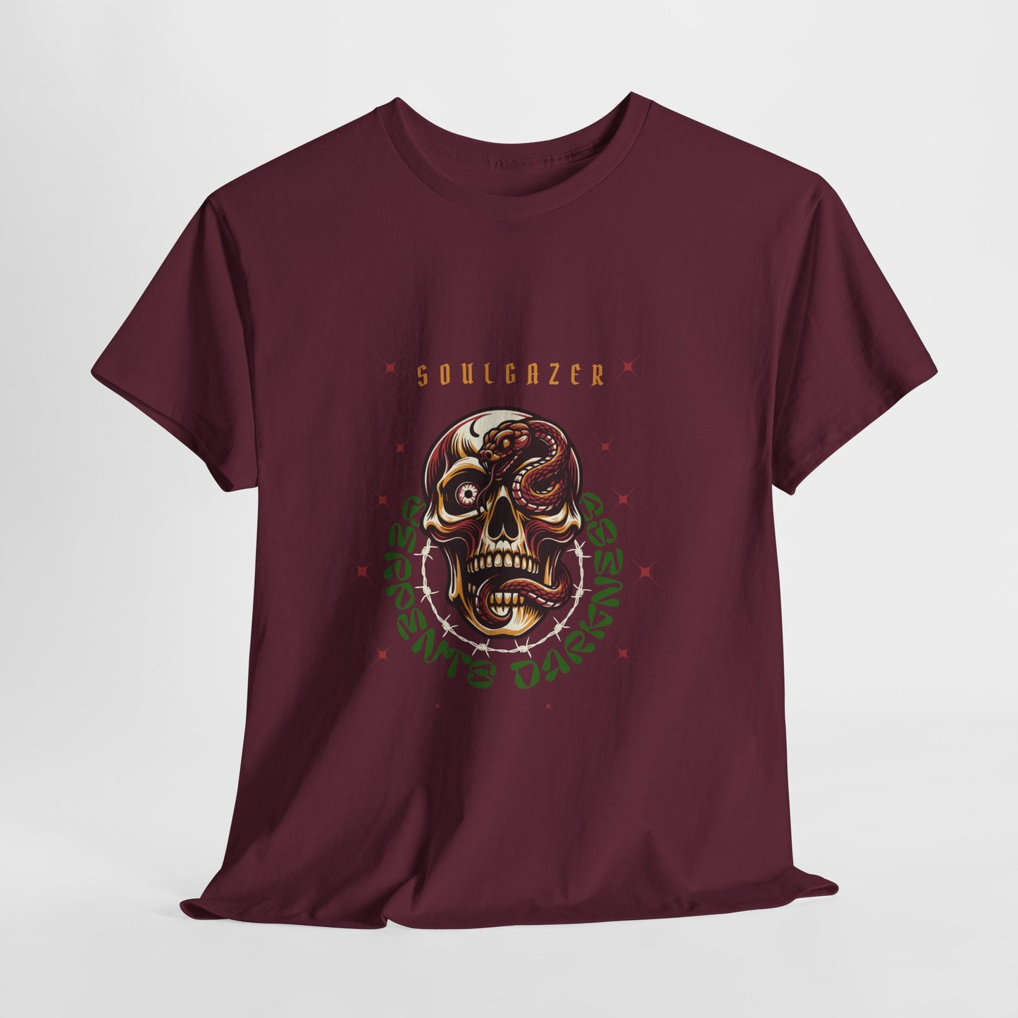 Soulgazer Skeleton Snake Eye Unisex Heavy Cotton Tee | Custom Design