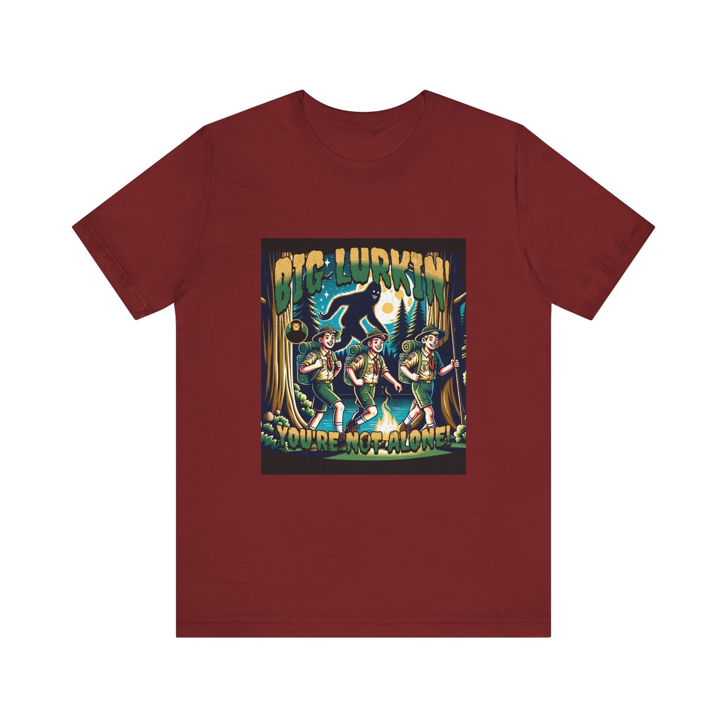 Big Lurkin Bigfoot Tee - Unisex Shirt, Sasquatch T-Shirt, Yeti Top, Cryptid Apparel, Wilderness Gift