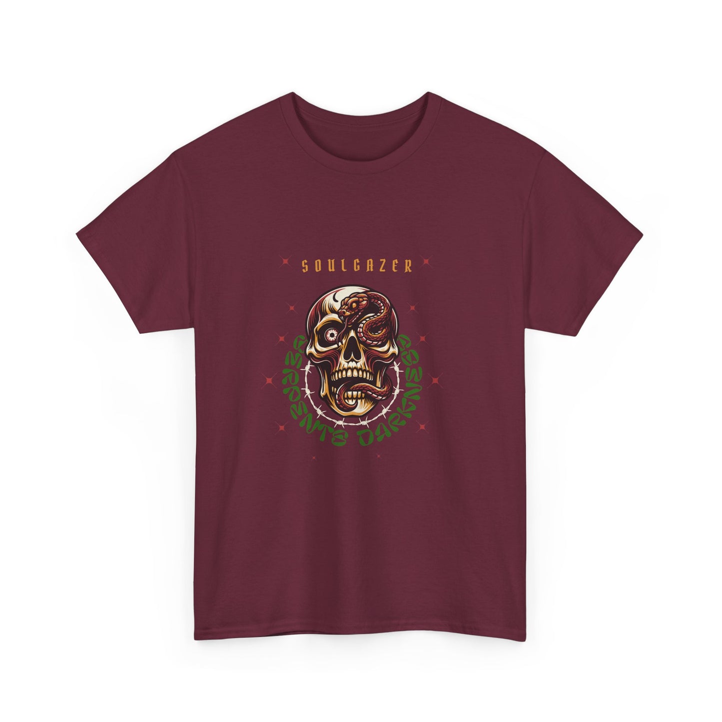 Soulgazer Skeleton Snake Eye Unisex Heavy Cotton Tee | Custom Design