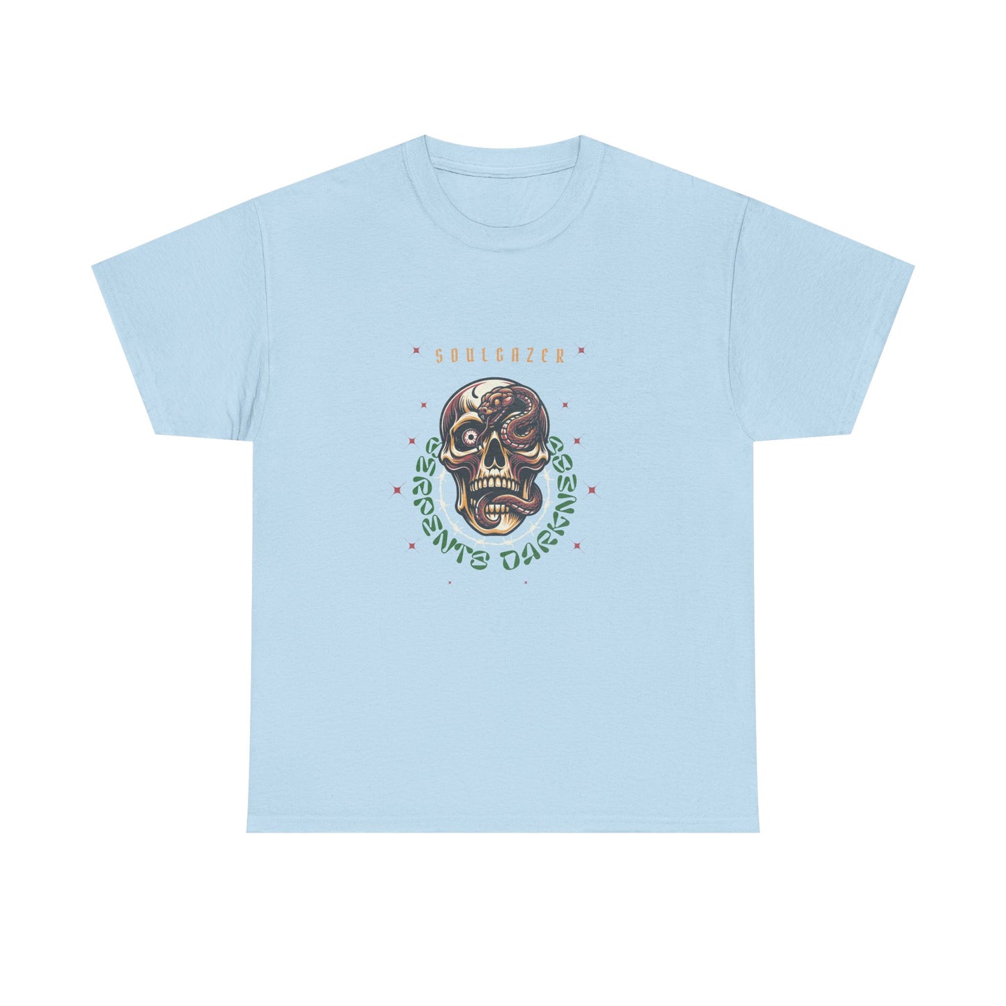 Soulgazer Skeleton Snake Eye Unisex Heavy Cotton Tee | Custom Design